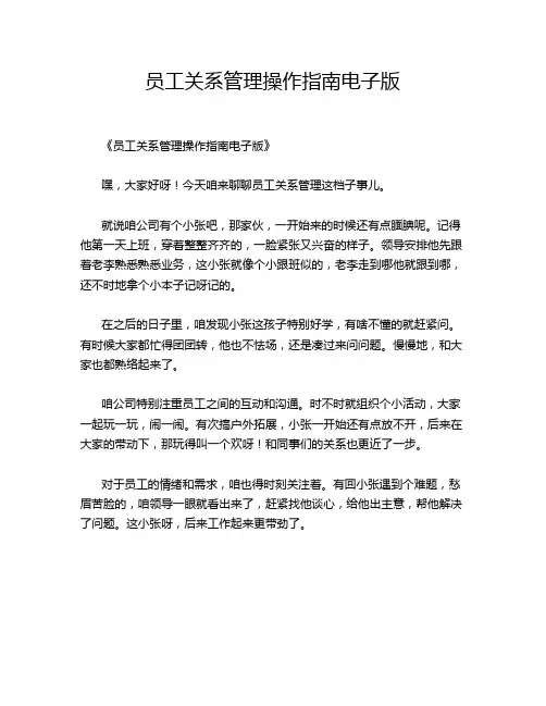 员工关系管理操作指南电子版
