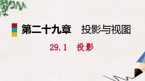 九年级数学下册第二十九章投影与视图29.1投影29.1.1投影课件新版新人教版