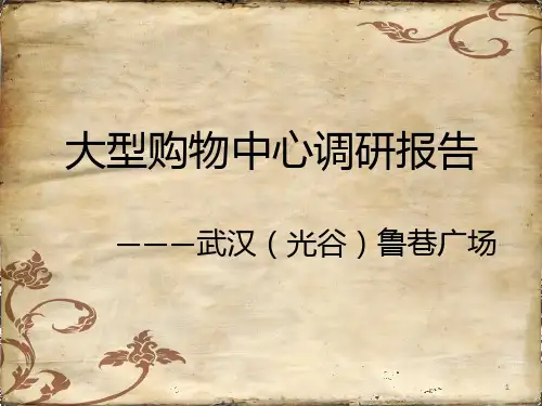 大型购物中心调研报告PPT课件