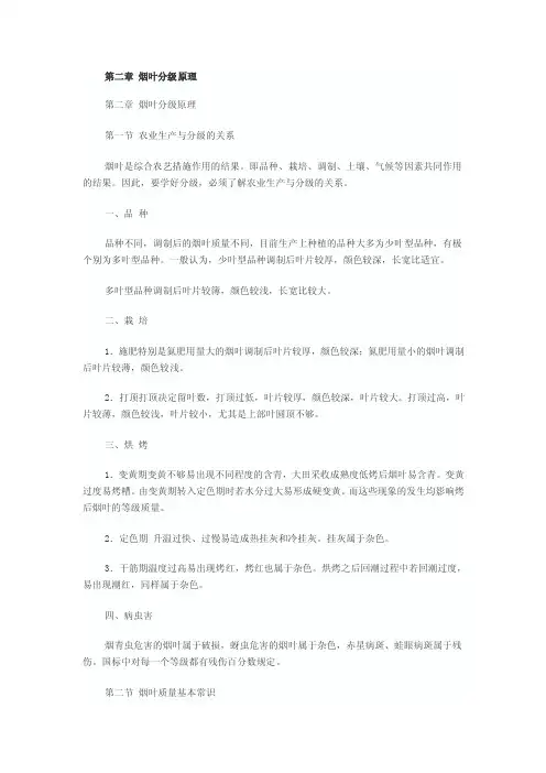 烟叶分级介绍