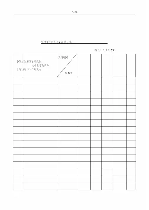 医疗器械生产记录表格