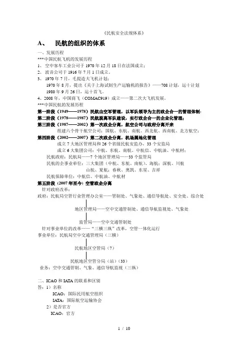 民航安全法规体系