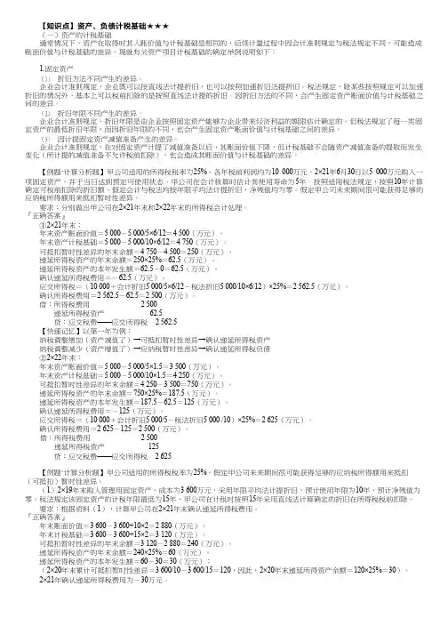 注会CPA：固定资产的计税基础