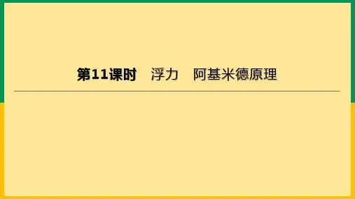 2023年中考物理(人教版)总复习一轮课件：第11课时 浮力 阿基米德原理