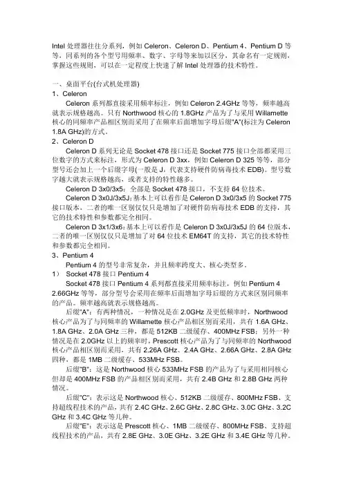 CPU编号说明