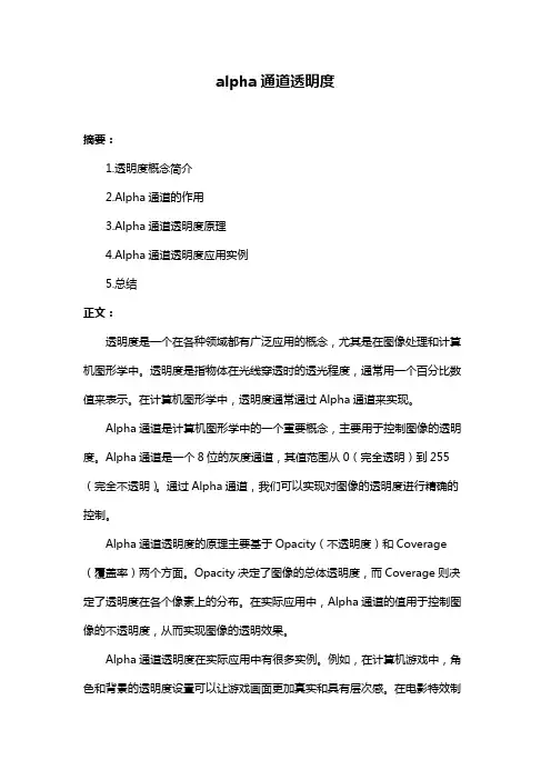 alpha通道透明度