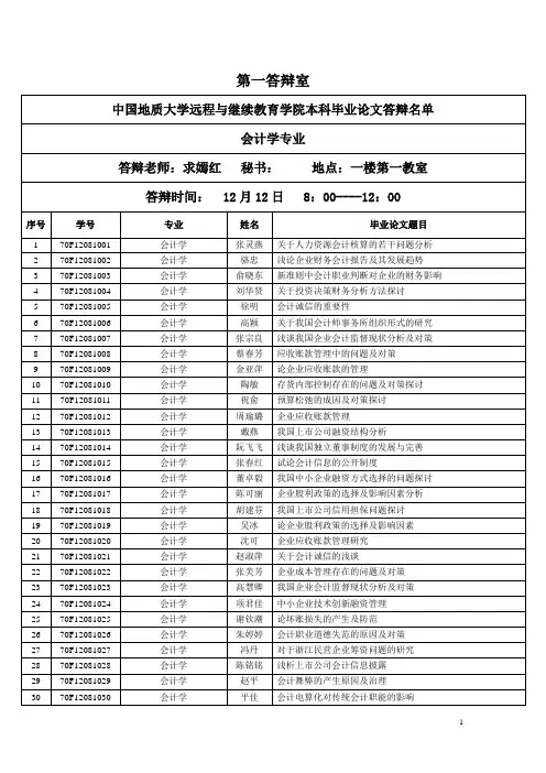 第一答辩室