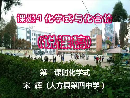 课题4化学式与化合价(说课稿)