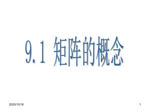 矩阵的概念ppt-沪教版PPT优选课件