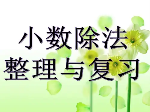 小数除法整理和复习PPT课件