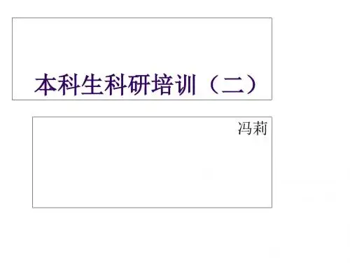 本科生科研培训课件(共 49张PPT)