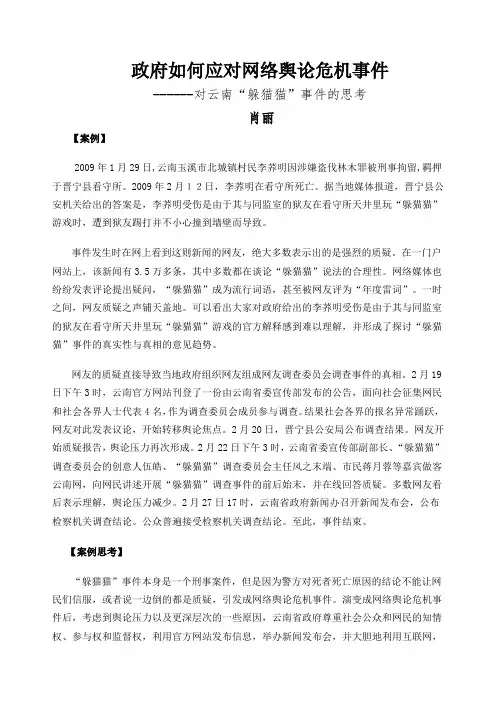 “躲猫猫事件”案例分析