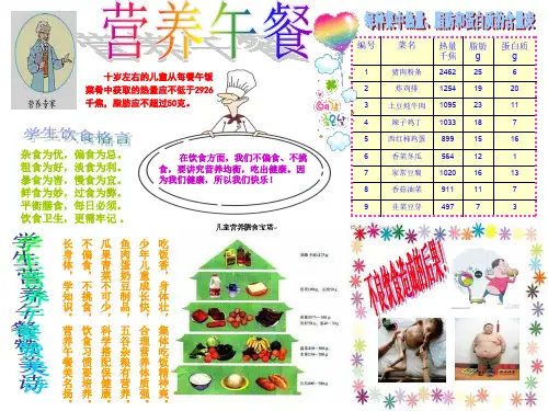 营养午餐手抄报