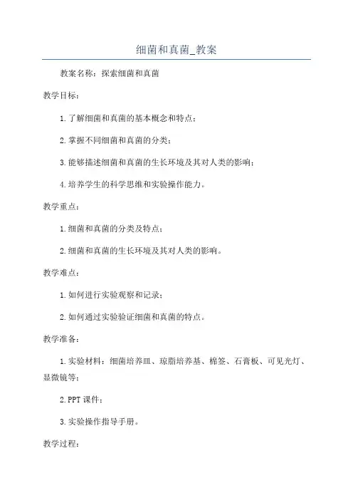 细菌和真菌_教案