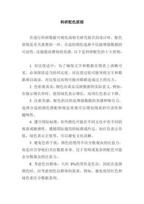 科研配色原则
