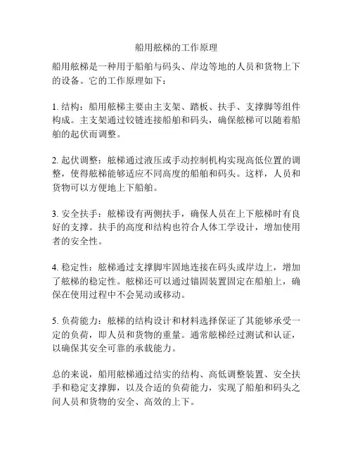 船用舷梯的工作原理