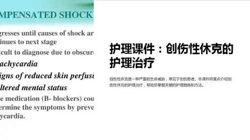 护理课件：创伤性休克的护理治疗