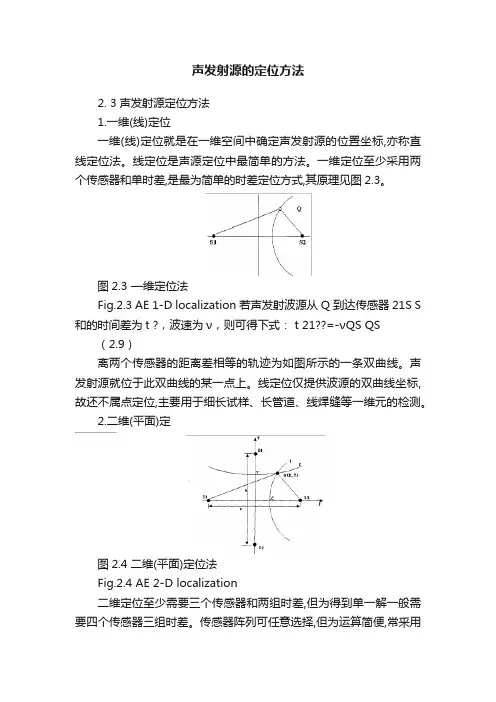 声发射源的定位方法