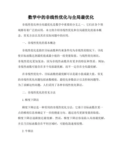 数学中的非线性优化与全局最优化