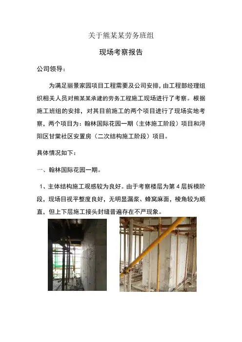 劳务考察