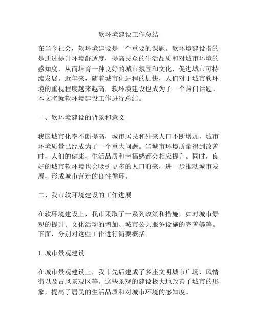 软环境建设工作总结