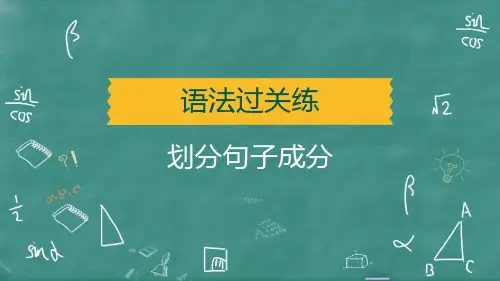 2025年中考语文总复习基础过关训练——划分句子成分