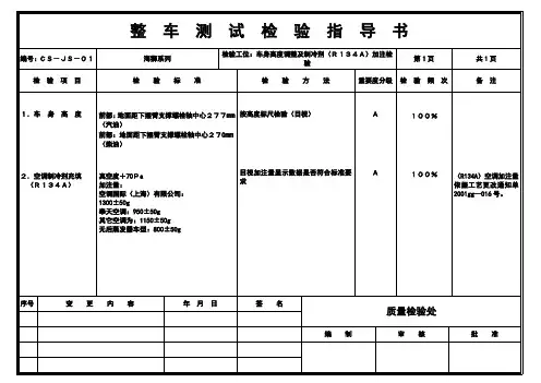 汽车检验指导书