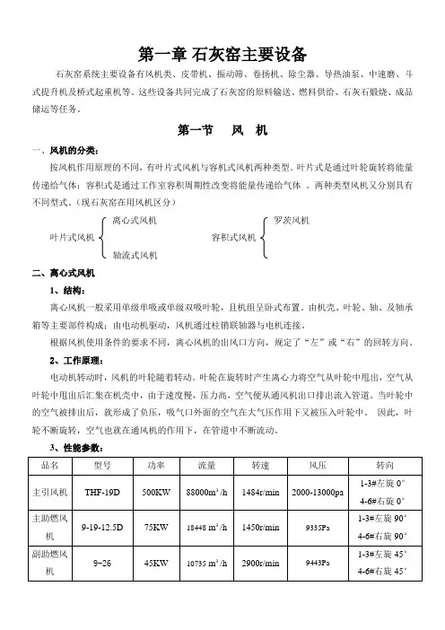 石灰窑设备培训教材