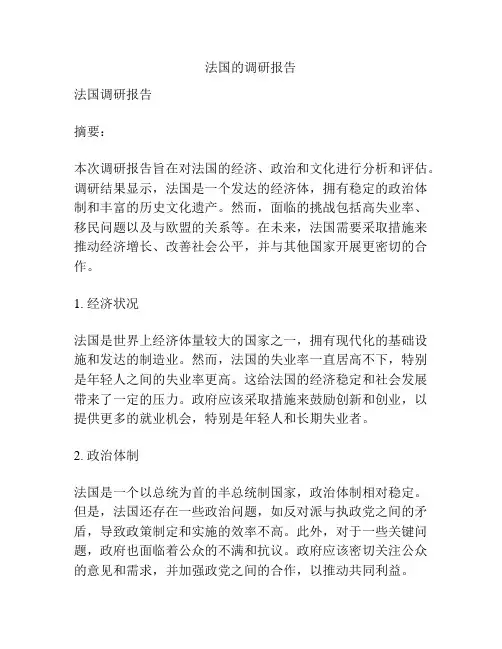 法国的调研报告
