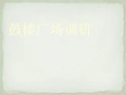 南京鼓楼广场分析PPT精选文档