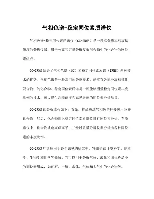 气相色谱-稳定同位素质谱仪