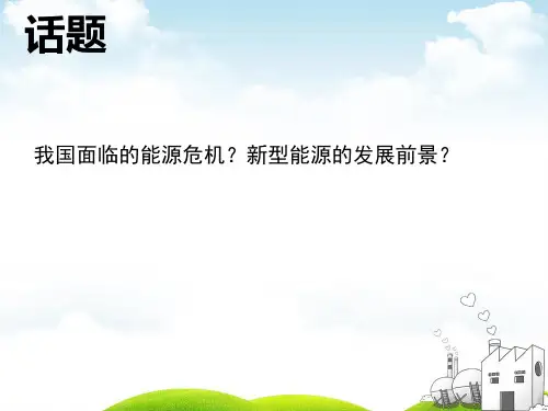 中国面临的能源危机及新能源前景