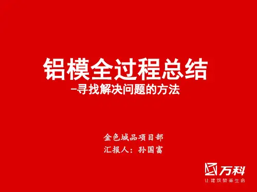 铝模全过程总结(全过程数据分析)