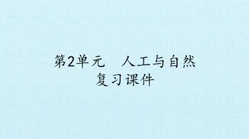 二年级上册科学课件-第2单元  人工与自然 复习课件-冀教版(共12张PPT)