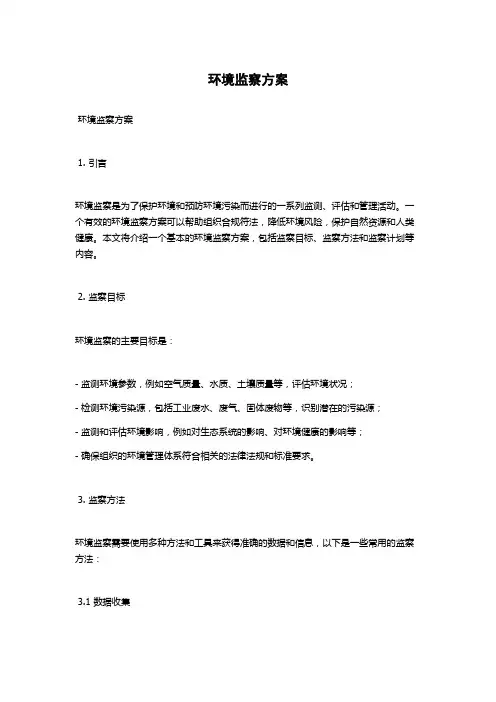 环境监察方案