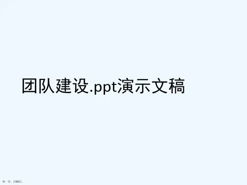 团队建设.ppt演示文稿