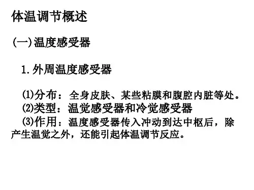 体温调节概述