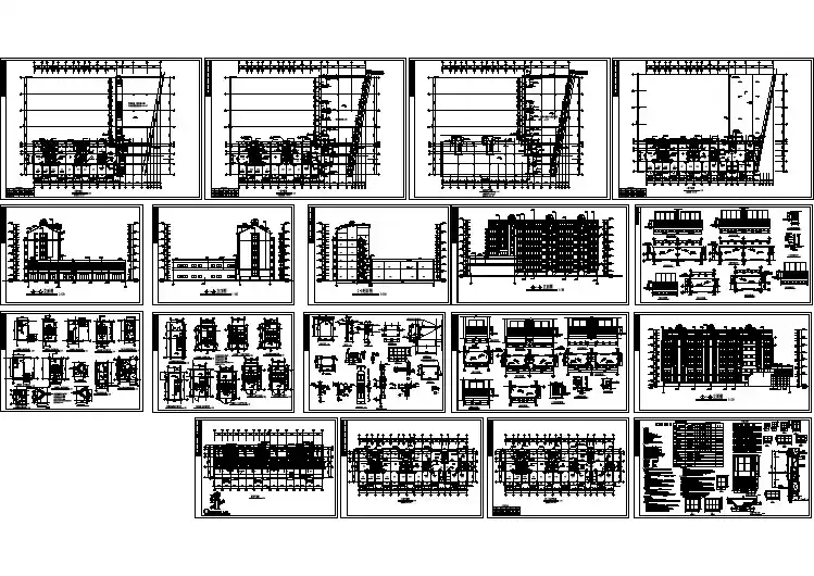 某框架结构多层住宅楼建筑施工图纸(含说明)
