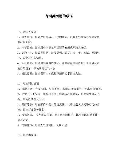 有词类活用的成语