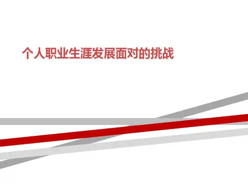 个人职业生涯发展面对的挑战