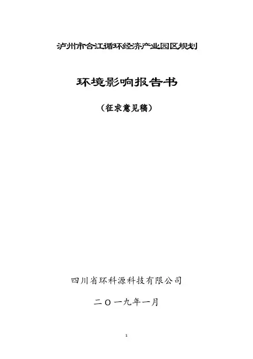 泸州市合江循环经济产业园区规划