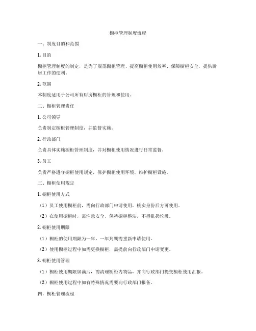 橱柜管理制度流程