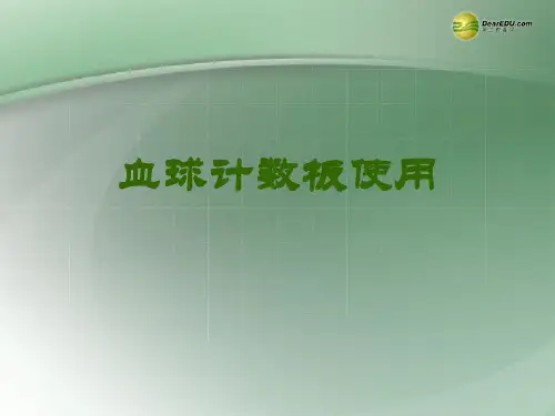 高中生物 血球计数板的使用课件 新人教版必修3