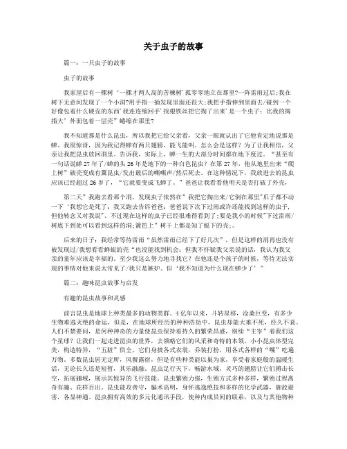 关于虫子的故事