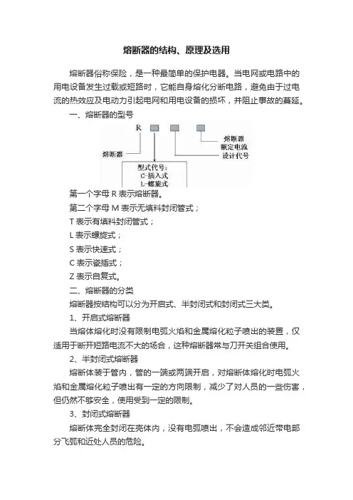 熔断器的结构、原理及选用
