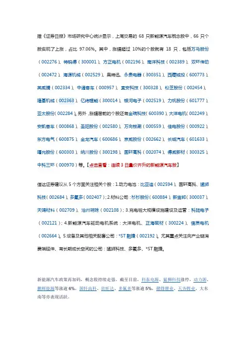 新能源汽车概念