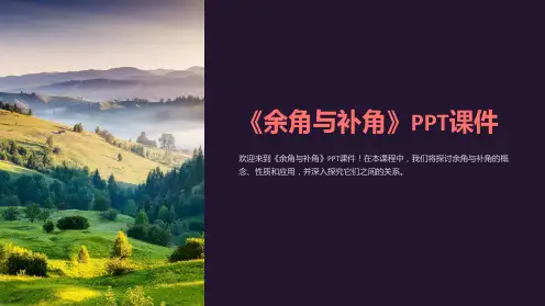 《余角与补角》课件