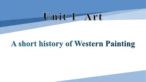 Unit 1 Art Reading 课件-高中英语人教版选修六