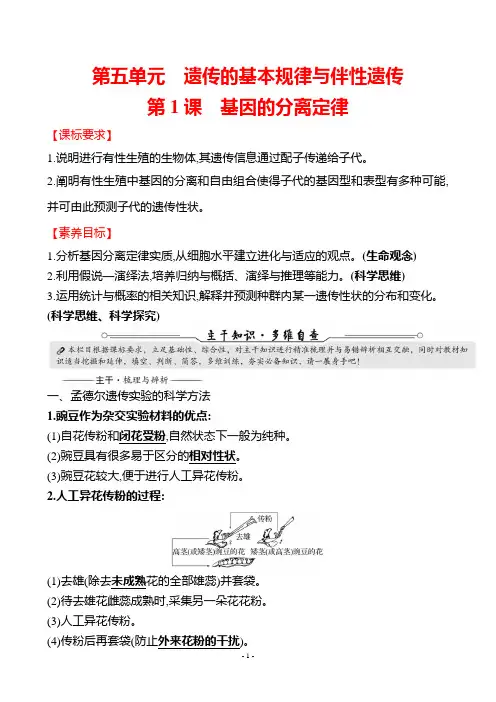 5-1 基因的分离定律