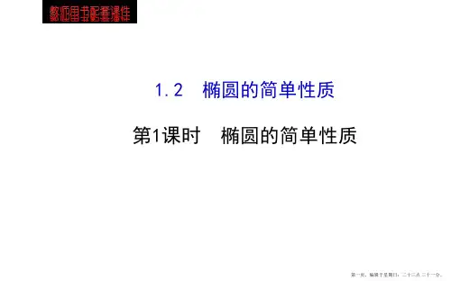 高中数学北师大版选修1-1课件:第2章 §1 1.2 第1课时 椭圆的简单性质